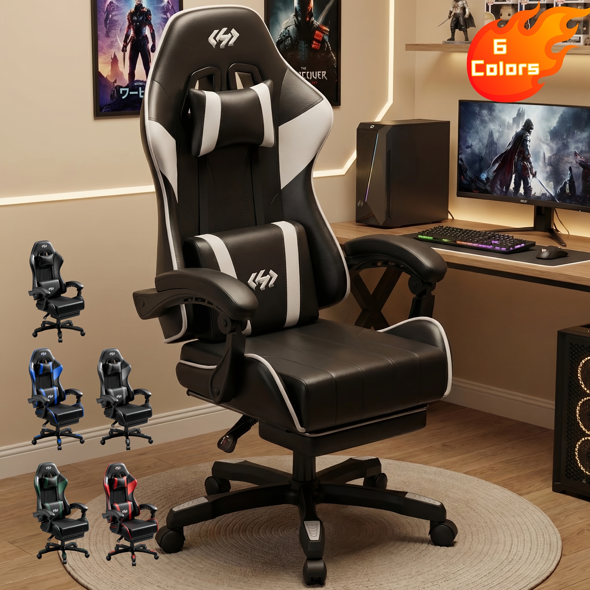 Gaming Chair Cushion - Ergonomic Gaming Chair with Spring Cushion,