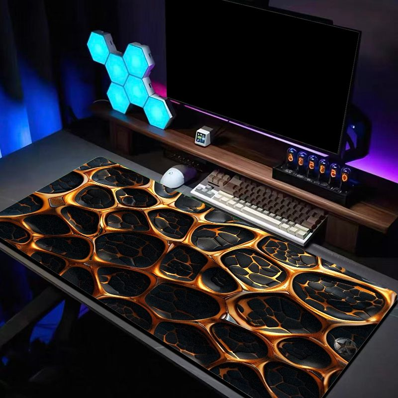 Gaming Console News - VIKAMA Gilded Honeycomb Texture Gaming Table