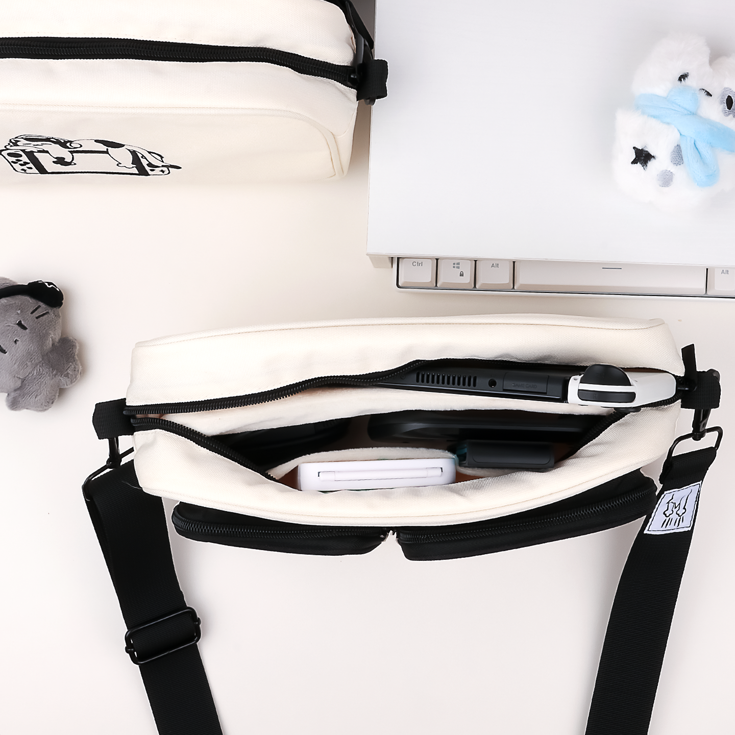 Cat-Themed Gaming Crossbody Ba - Gaming Console Display reseña y precio