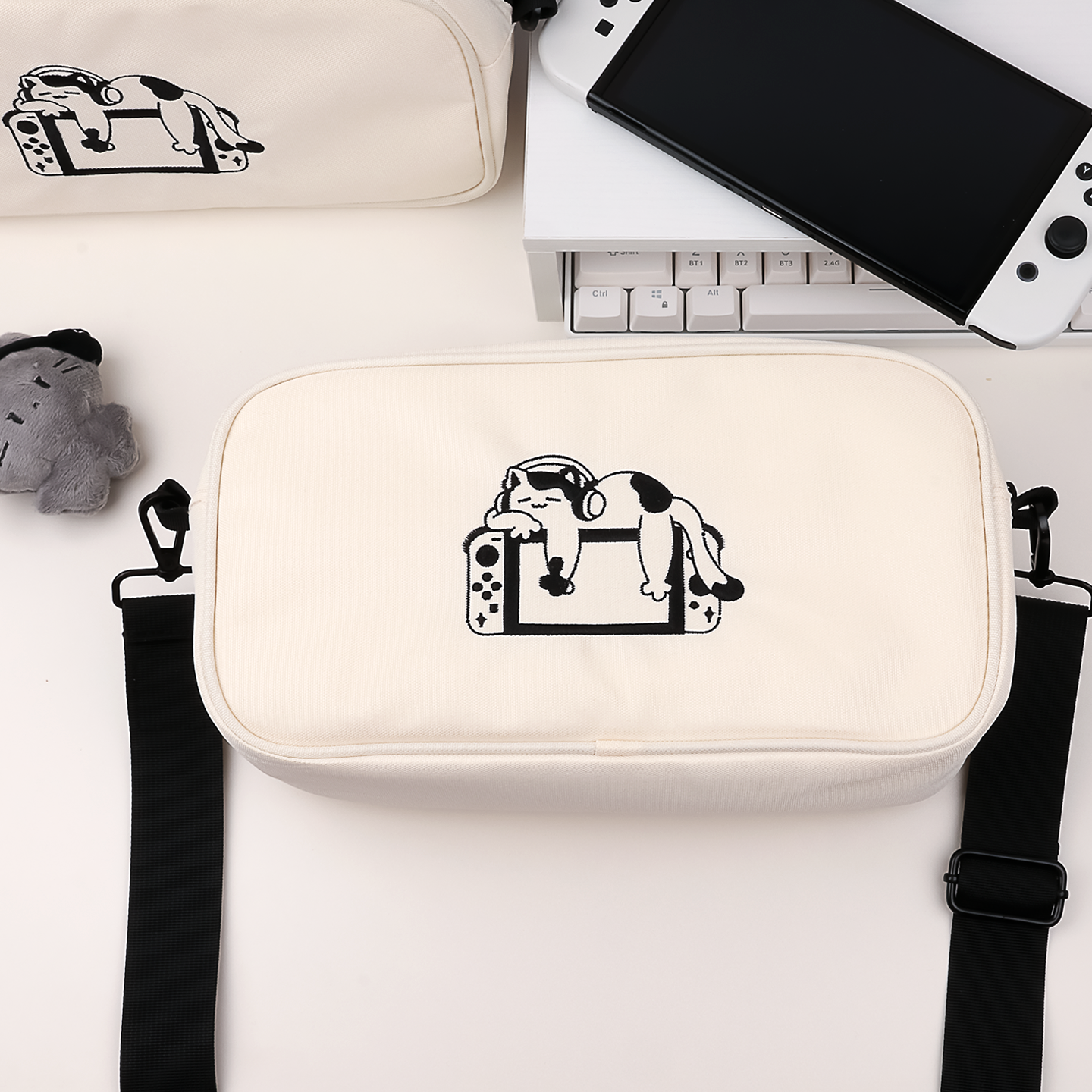 Cat-Themed Gaming Crossbody Ba - Gaming Console Display reseña y precio