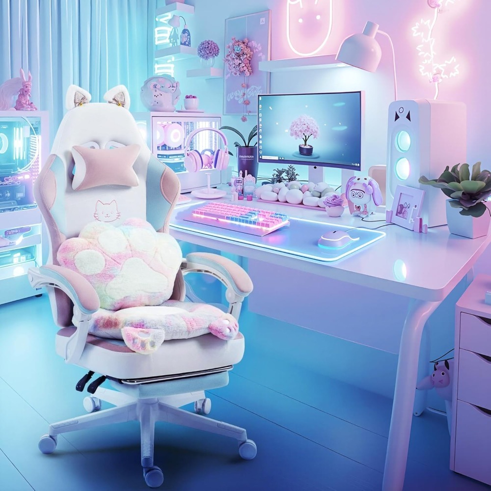 Gaming Chair Cute with Cat Ear - Gaming Chair Cushion reseña y precio