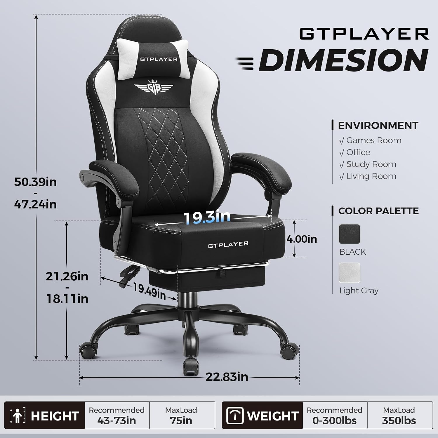 Big and Tall Gaming Chair Brea - Gaming Chair Cushion reseña y precio