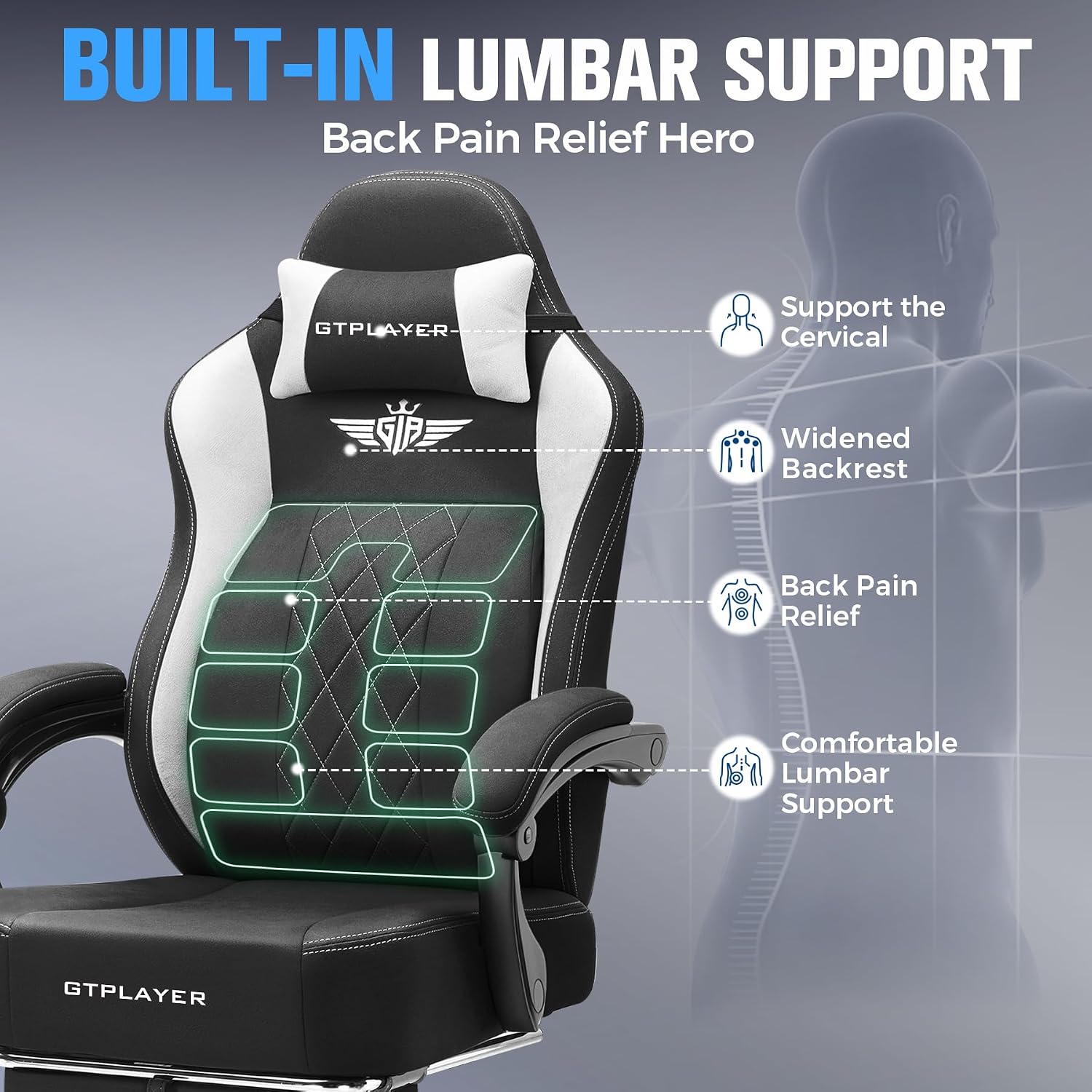 Big and Tall Gaming Chair Brea - Gaming Chair Cushion reseña y precio