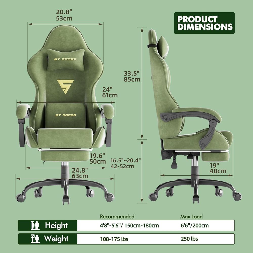 Ergonomic Massage Lumbar Gamin - Gaming Chair Cushion reseña y precio