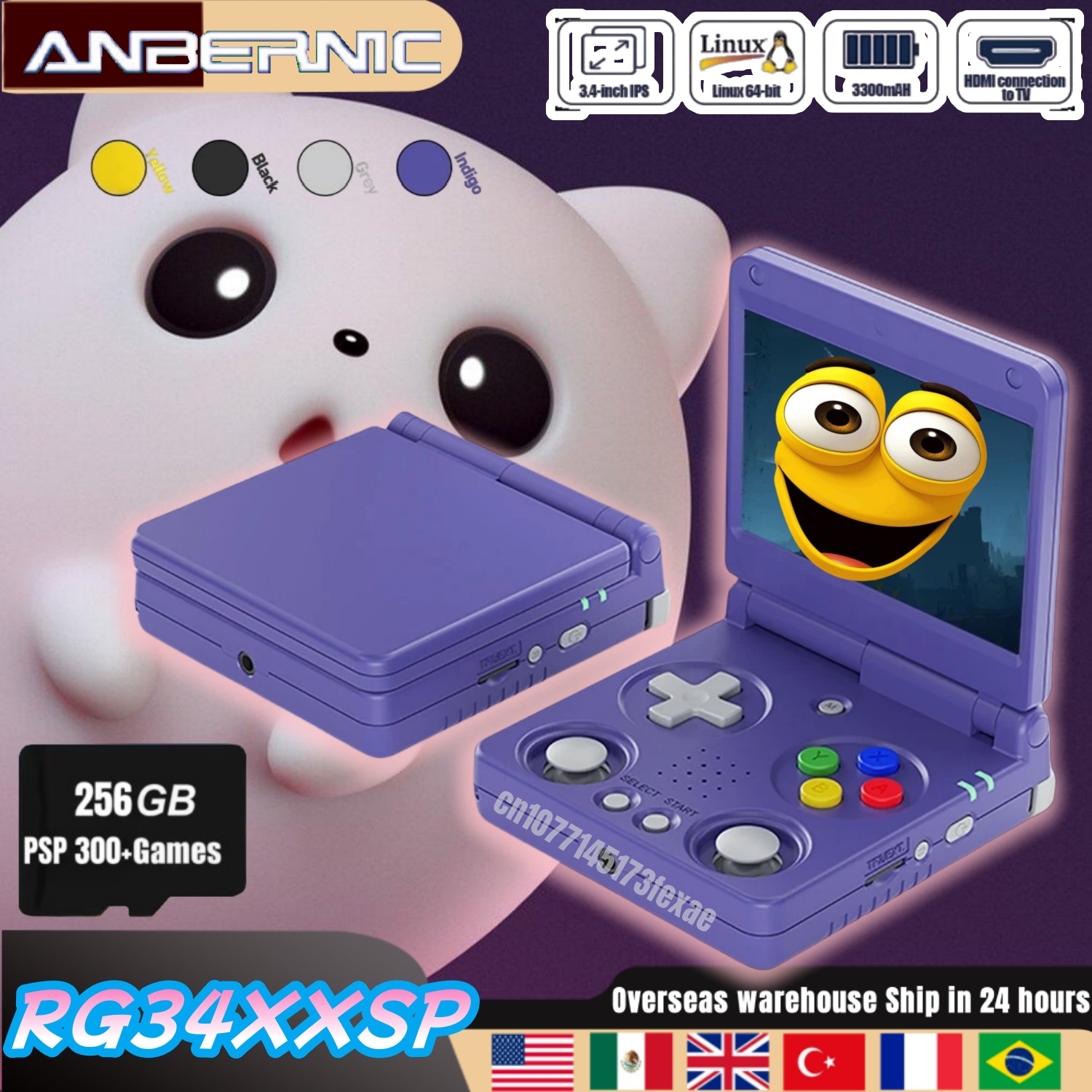Anbernic RG34XXSP Retro Handhe - Gaming Console Years reseña y precio