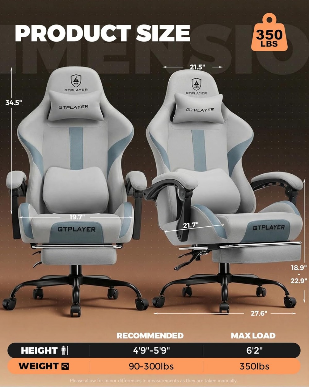 Ergonomic Gaming Chair with Fo - Gaming Chair Cushion reseña y precio