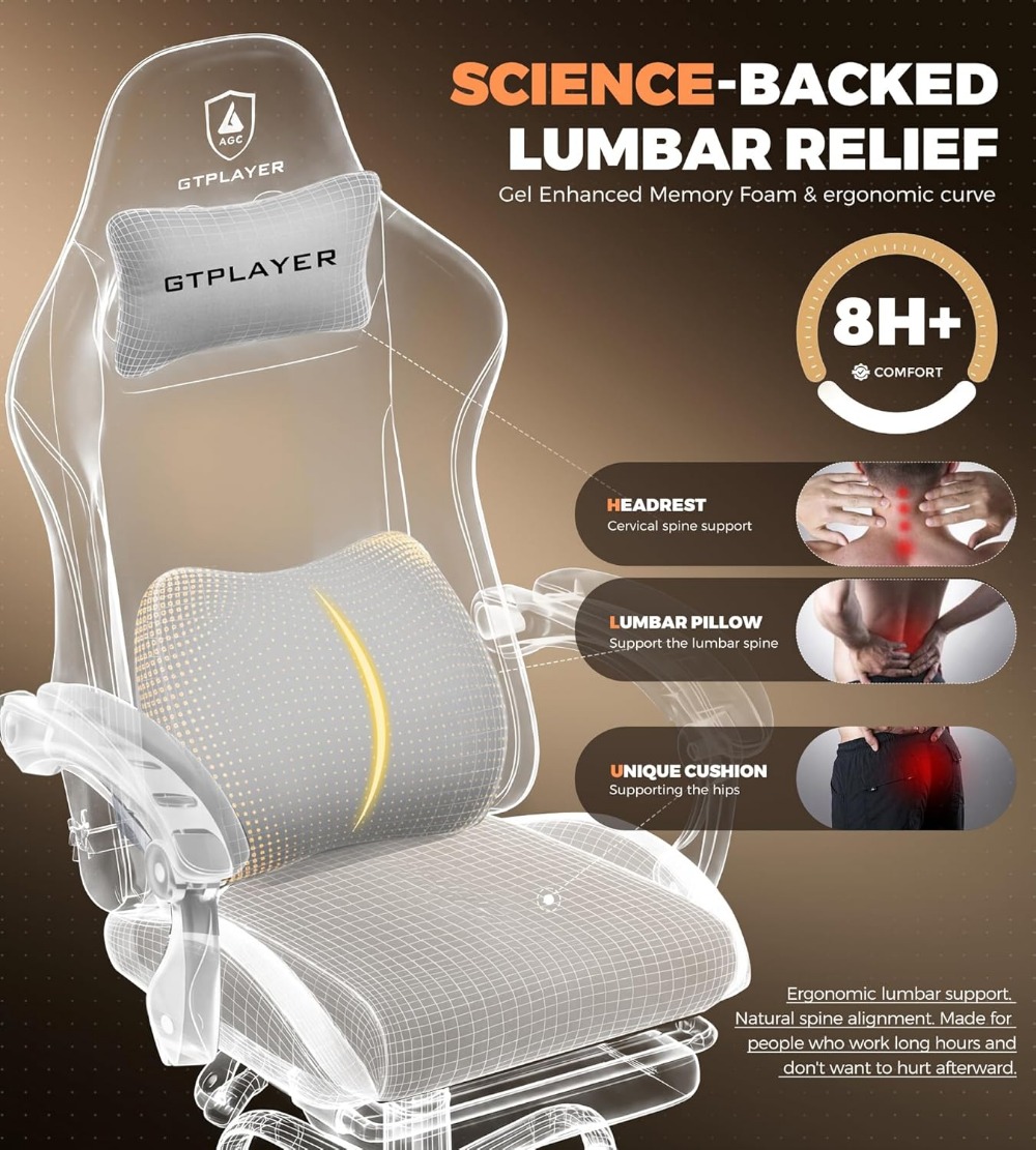 Ergonomic Gaming Chair with Fo - Gaming Chair Cushion reseña y precio
