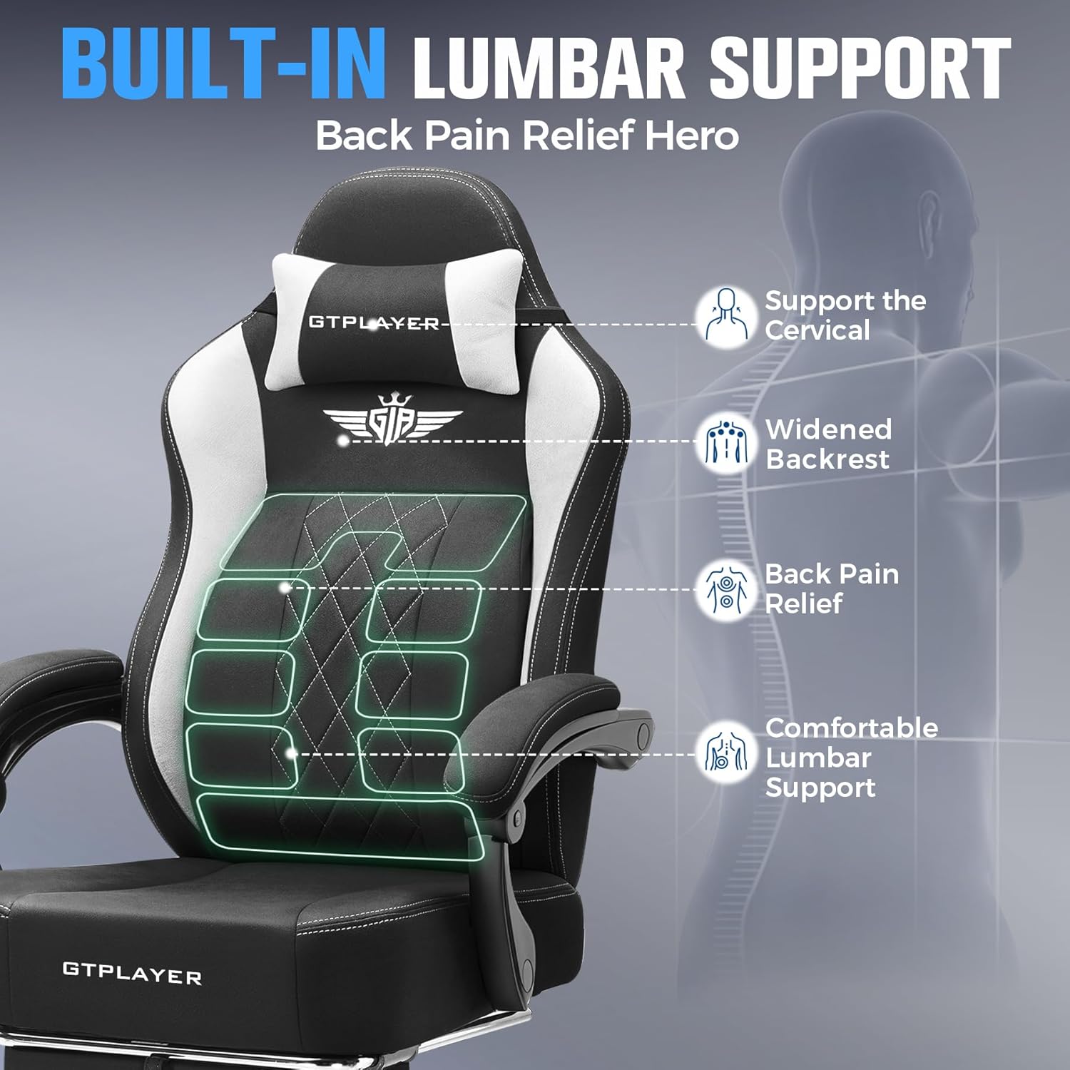 Big and Tall Gaming Chair with - Gaming Chair Cushion reseña y precio