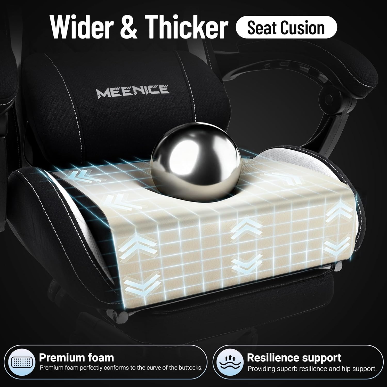 Big & Tall Gaming Chair with P - Gaming Chair Cushion reseña y precio